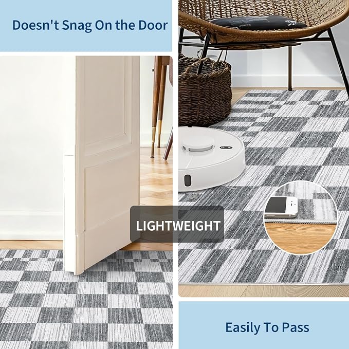 GarveeHome 2x10 Checkered Kitchen Runner Rug - Image 7
