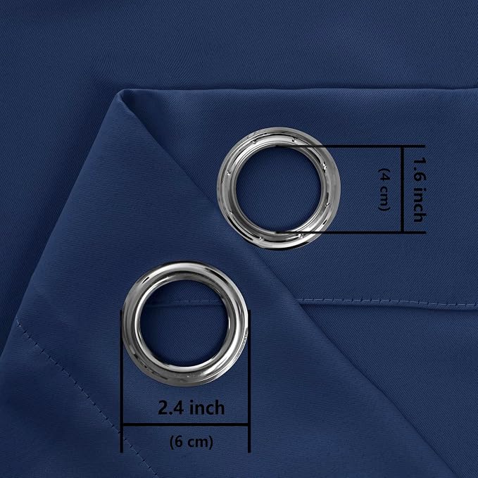 RV Blackout Curtains for Bedroom, 52 x 30 Inches Long Navy 2 Panels | Thermal - Image 7