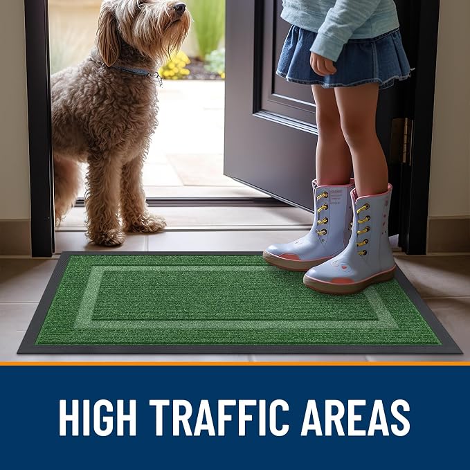OLANLY Front Door Mat Outside 47x23, All-Season Heavy-Duty Rubber Doormat | - Image 7