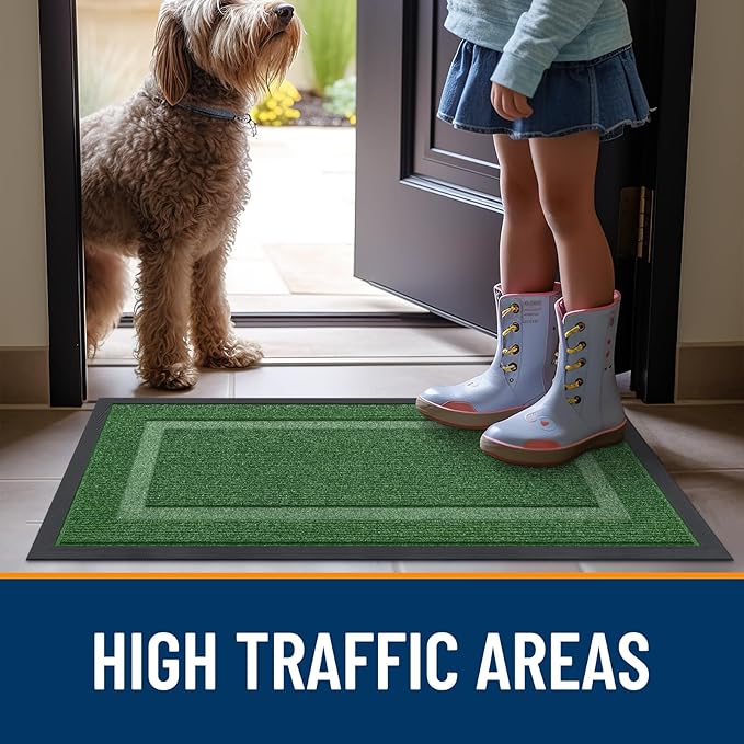 OLANLY Front Door Mat Outside 71x23, All-Season Heavy-Duty Rubber Doormat | - Image 7