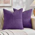 Fancy Homi 2 Packs Purple Decorative Throw Pillow Covers 18x18 Inch by Fancy+Homi