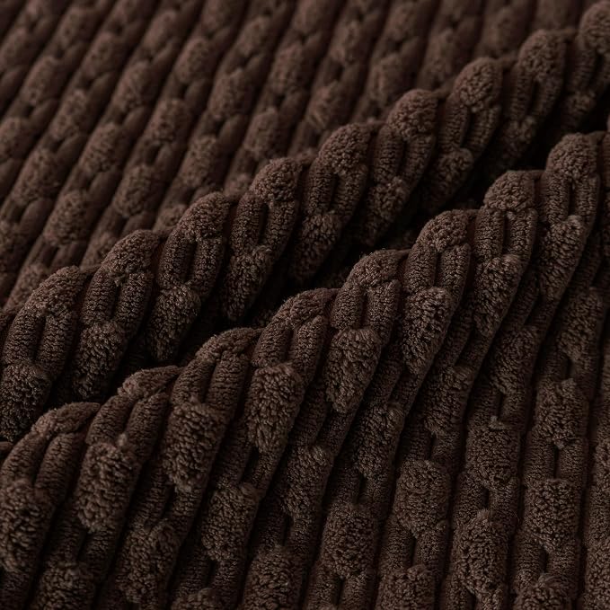 Set of 4 Dark Brown Decorative Throw Pillow Covers 16x16 Inch Corduroy Pillow - Image 3