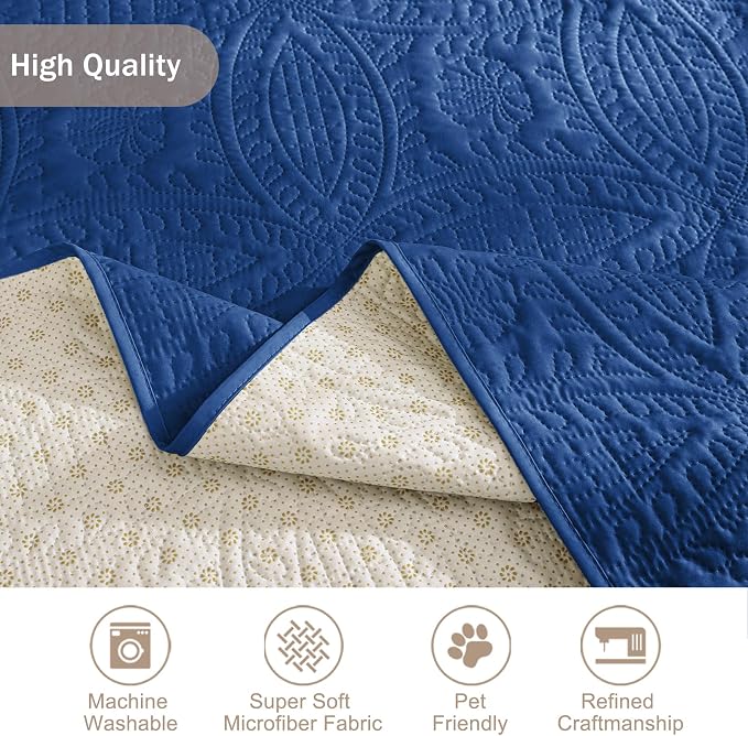 Quilted Grand Sofa Covers for 4 Cushion Couch, Couch Cover for Grand Sofa - Image 6