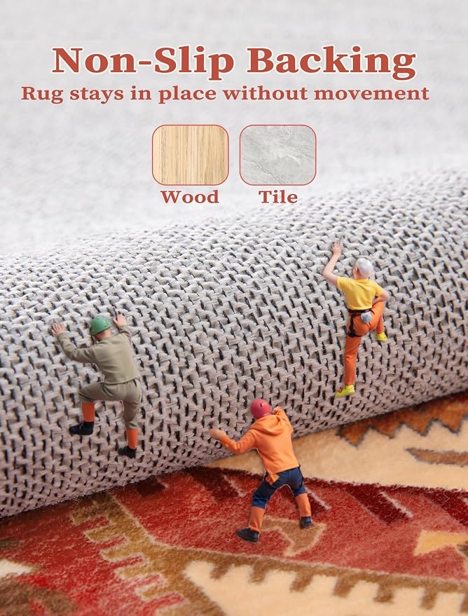 SERISSA 2'6"x12' Washable Non Slip Boho Runner Rug - Image 4