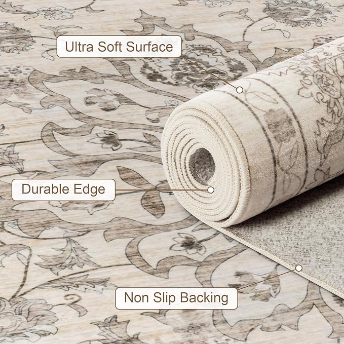 3x5 Area Rugs Living Room: Washable Rug - Image 7