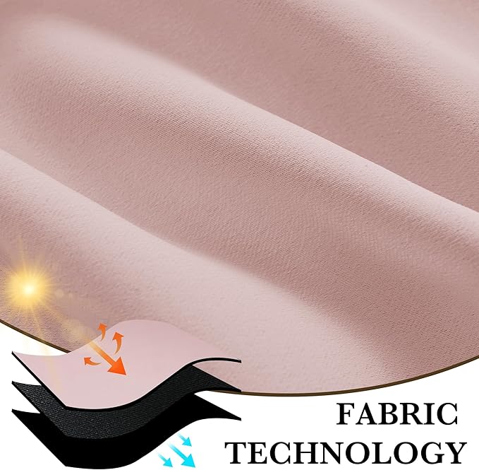 RYB HOME 100% Blackout Basement Curtains 24 inches Long, Heat & UV Blocking - Image 7
