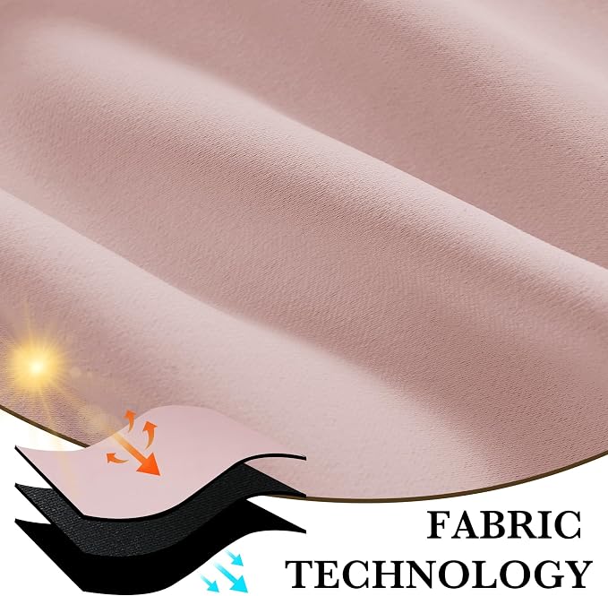 RYB HOME Bedroom Blackout Curtains 84 inches Long, 100% Blackout Thermal - Image 7