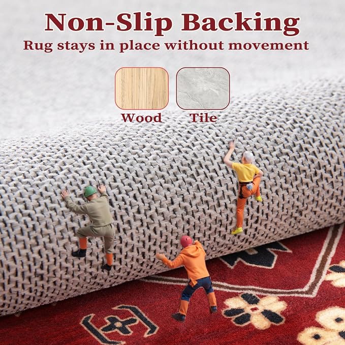 SERISSA 5x7 Washable Non Slip Boho Area Rug - Image 5