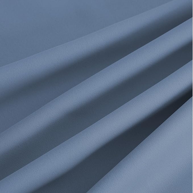 NICETOWN Room Darkening Draperies Curtains Panels, 2 Panels Stone Blue W52 x - Image 9
