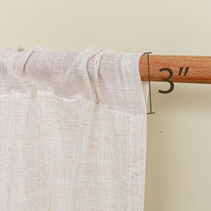 MYSKY HOME Linen French Door Curtains - Image 3