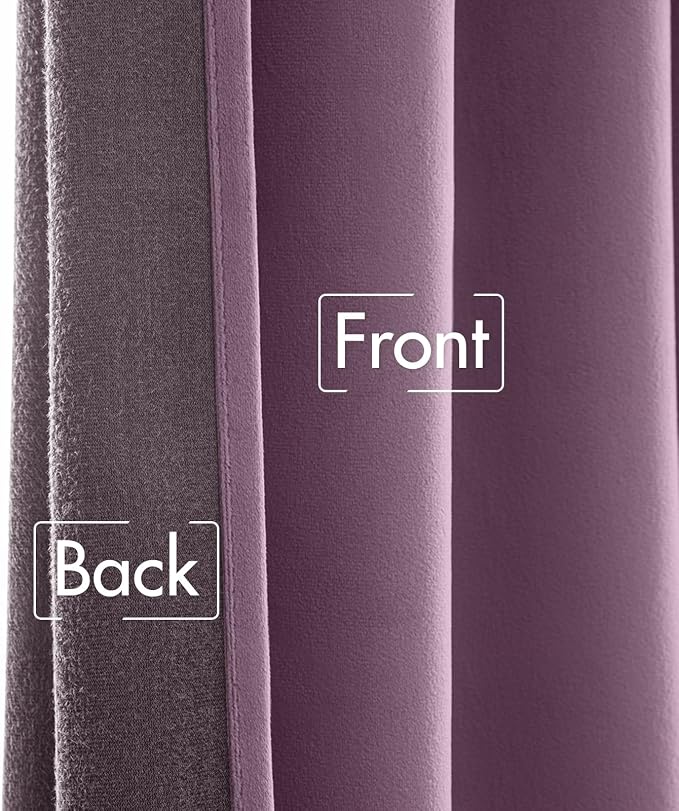 MIULEE Lavender Velvet Curtains 108 inches - Image 6