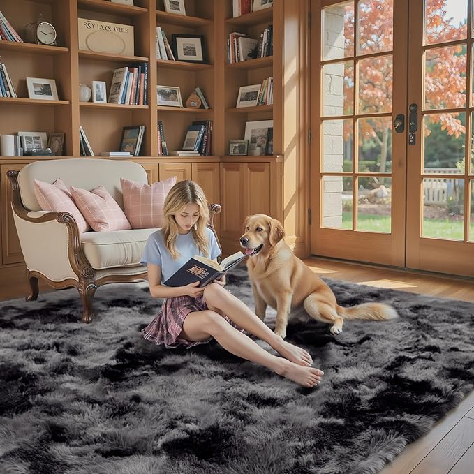 3x5 Rug, Bedside Preppy Dorm Area Rug, College Essentials Grey Small Carpets - Image 5