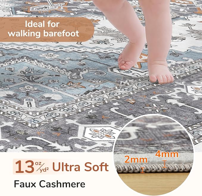 OPPODREAM Soft Area Rugs 9x12 Living Room, Washable Rugs 9x12 - Image 2