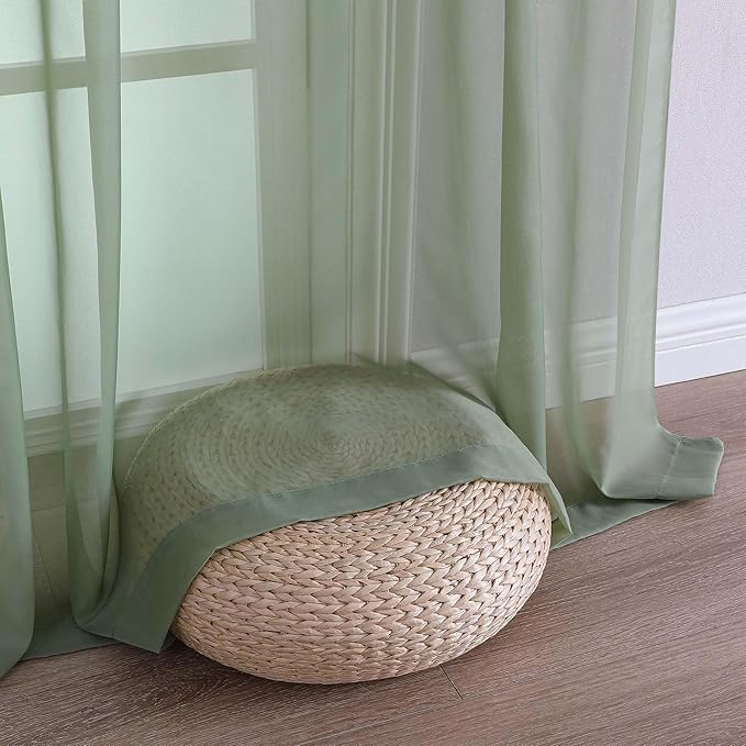 Sage Green Bedroom Curtains 2 Panel Sets 90 Inch Length, 59 Inch Extra Wide - Image 6