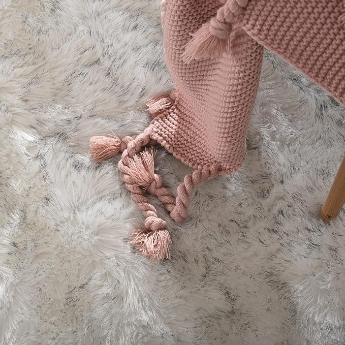 Goolela Sheepskin Area Rug 8x10 Fluffy Fuzzy Furry Carpet - Image 7