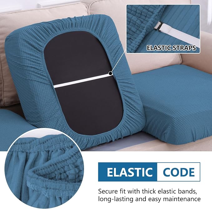 hyha Waterproof Sectional Couch Covers, Non Slip Sofa Couch Cushion Covers L - Image 4