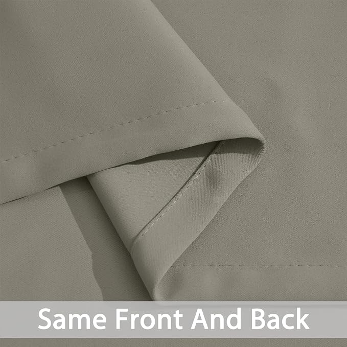 Yakamok Room Darkening Curtains 62x84 inch Length Taupe-Living Room | 2 panels - Image 6