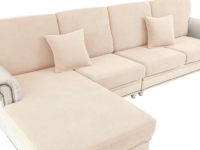 Couch Cushion Cover Loveseat Cover or 2 Seat Sofa Cover Washable Stretch by LA+MEACK