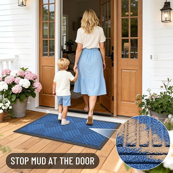 OLANLY Front Door Mat Outside Entrance 47x32, Waterproof Heavy-Duty Doormat | - Image 7