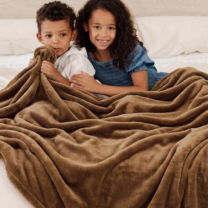 Bedsure GentleSoft Orange Fleece Blankets Queen Size - Image 6