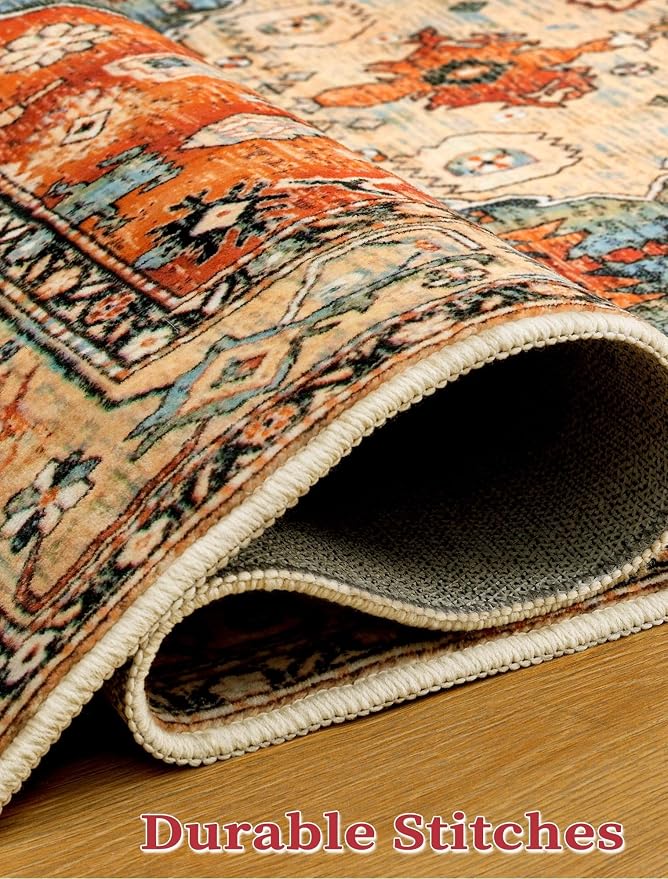 SERISSA 2'6"x16' Washable Non Slip Boho Runner Rug - Image 7