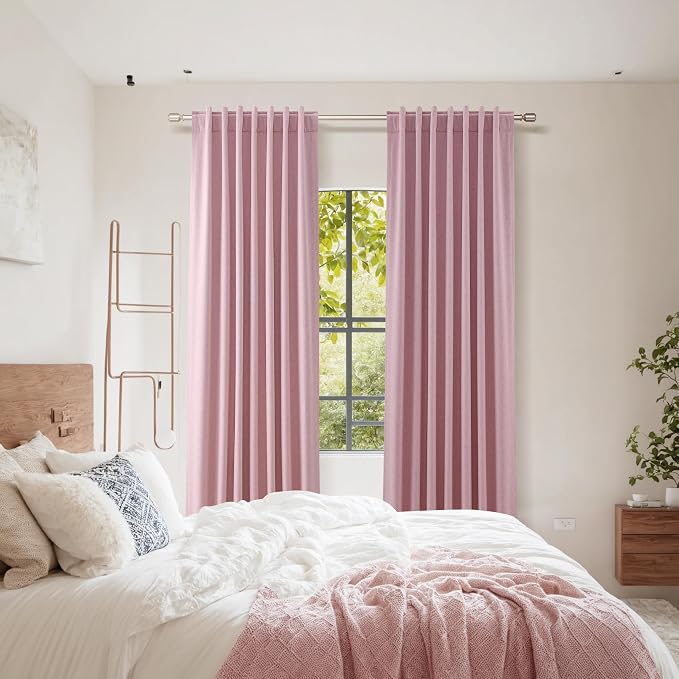 100% Blackout Curtains 90 Inch Length 2 Panels Set - Image 8