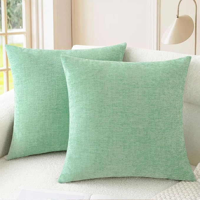 CaliTime Decorative Couch Throw Pillow Covers 18 X 18 Inches Grey Green | Pack by CaliTime