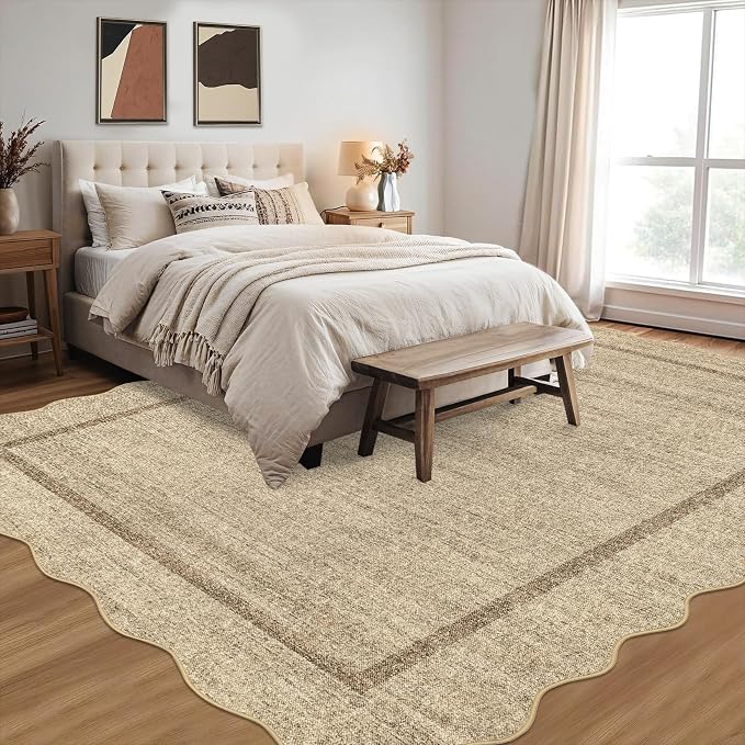 GarveeHome Scalloped Washable Rugs 8x10 Area Rugs - Image 2