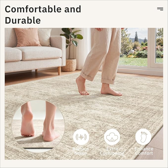 Soalmost 6x9 Non Slip Rug Pads, 1/4" Thick Felt Cushioned Rug Gripper Pad | - Image 7