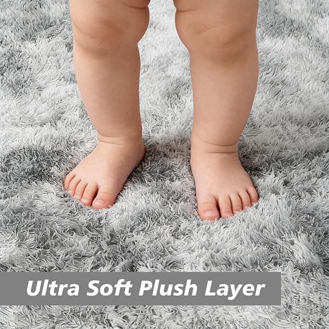 Shag Area Rug for Bedroom 4x6, Fluffy Area Rugs for Living Room, Soft Fuzzy Rug - Image 2