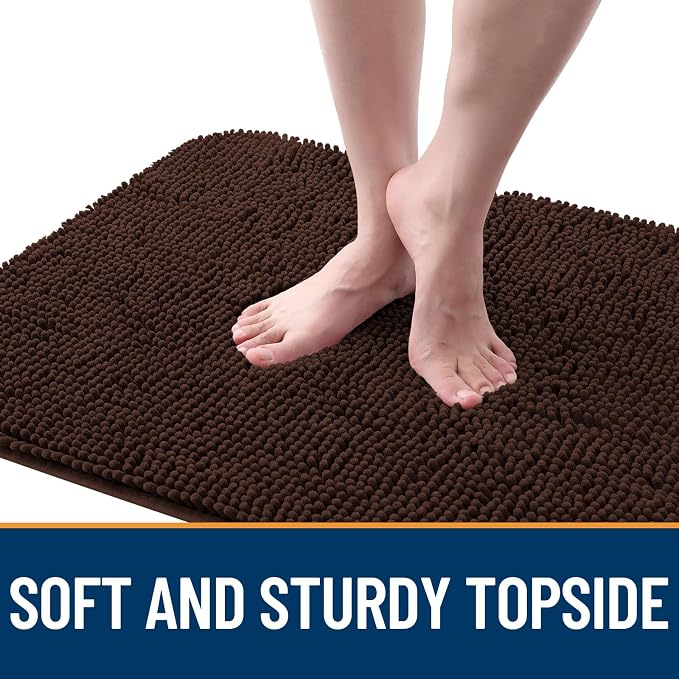 OLANLY Dog Door Mat for Muddy Paws 44x24, Super Absorbent Chenille Mud Mat | - Image 4