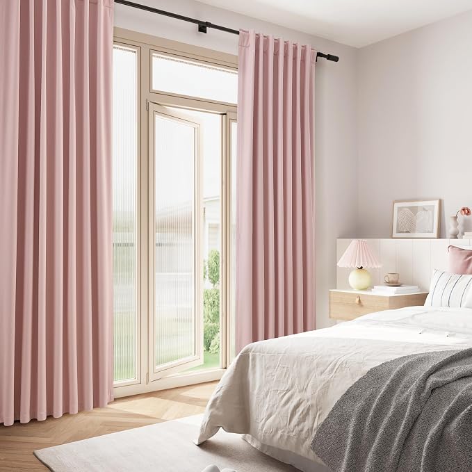 100% Blackout Linen Curtains 90 Inch 2 Panels Set - Image 8