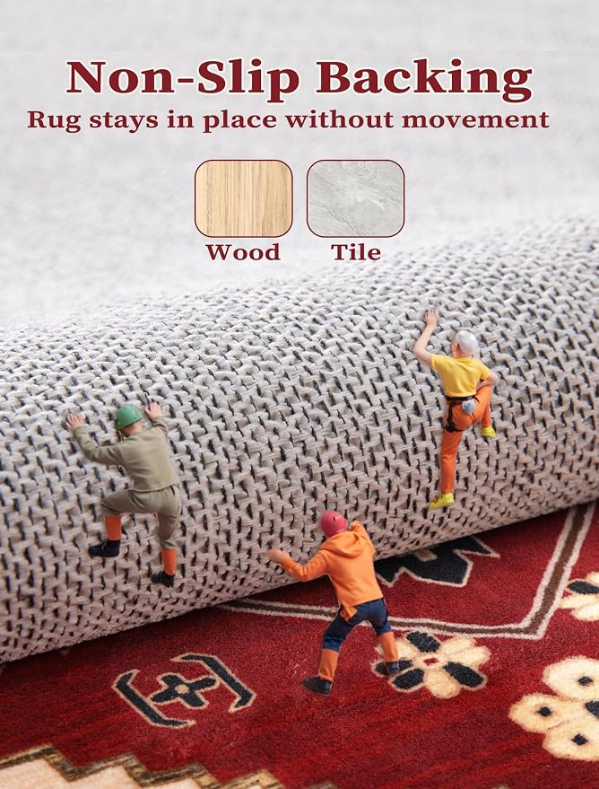 SERISSA 2'6"x12' Washable Non Slip Boho Runner Rug - Image 4