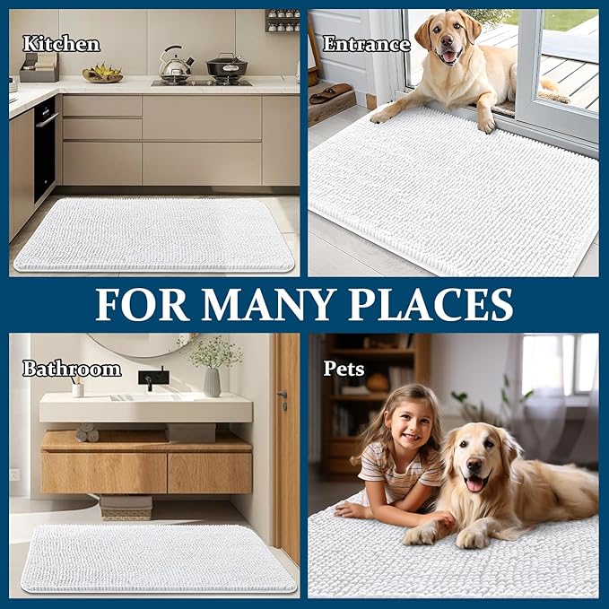 OLANLY Dog Door Mat for Muddy Paws 44x24, Absorbs Moisture and Dirt, Absorbent - Image 8