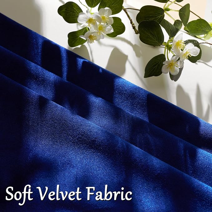 GIGIZAZA Royal Blue Velvet Throw Pillow Covers 16x16 Pack of 2 | Decorative - Image 5