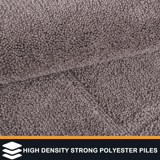 PURRUGS Dirt Trapping Door Mat 24" x 35.5", Non-Slip/Skid Machine Washable Entryway Rug, Dog Doormat, Super Absorbent Welcome Mat for Muddy Wet Shoes and Paws, Grayish Brown