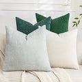 Set of 4 Soft Textured Decorative Throw Pillow Covers 20x20 Inch Cozy Farmhouse by Cozoomy