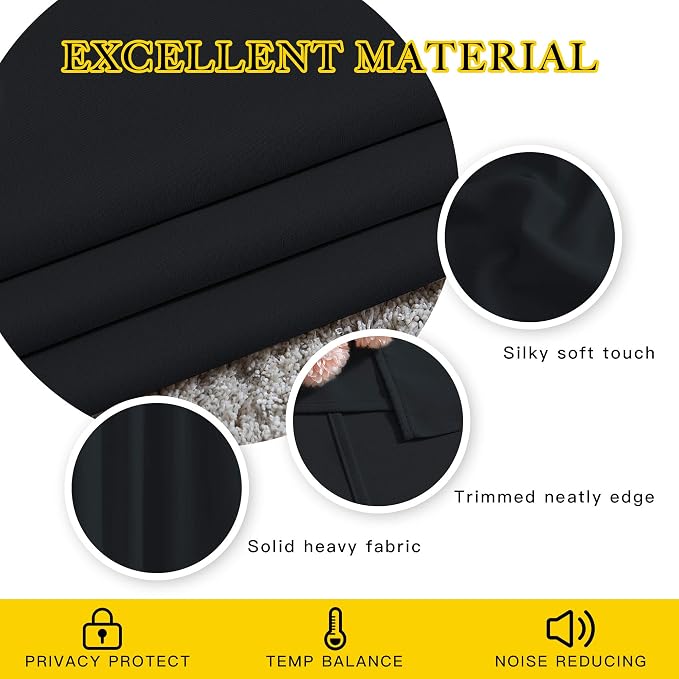 NICETOWN Blackout Curtain Panels 72 inches - Image 4