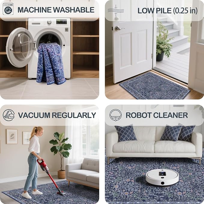 Extra Large 10x14 Area Rug for Living Room, Washable Rugs for Dining Room - Image 5