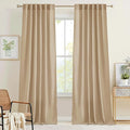 RYB HOME Farmhouse Boho Linen Sheer Curtains 90 inches Long by RYBHOME