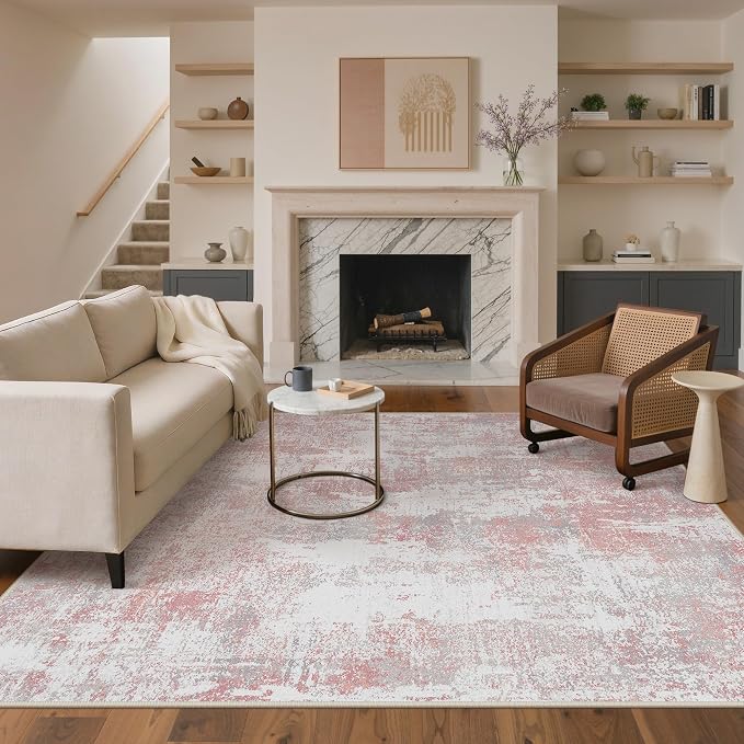 Area Rugs 9x12 for Living Room Bedroom, Modern Abstract Machine Washable Rug - Image 2