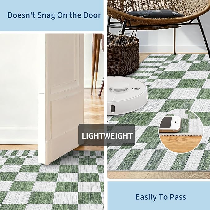 GarveeHome 2x10 Checkered Kitchen Runner Rug - Image 7