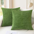 CaliTime Throw Pillow Covers Decorative 16 X 16 Inches Pack of 2 Cozy Chenille by CaliTime