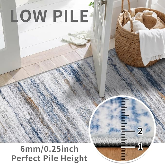 5x7 Area Rug for Living Room: Non-Slip Washable Rugs for Dining Room Bedroom - Image 7
