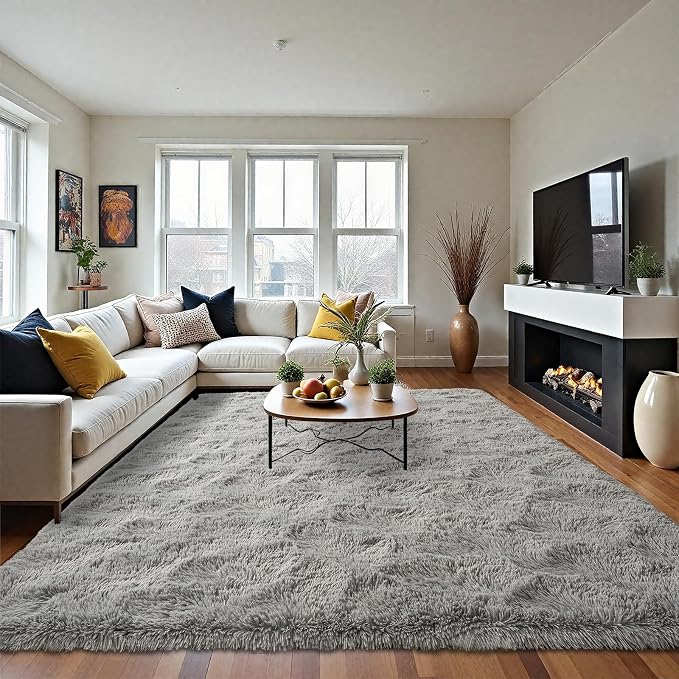 LOCHAS 8x10 Area Rugs Fluffy Living Room Carpets - Image 3