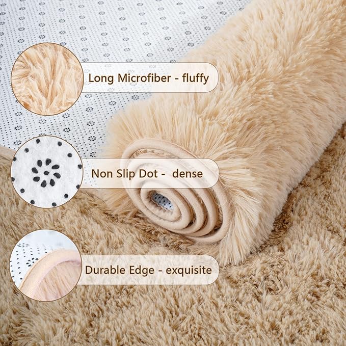 Chicrug Soft Runner Rugs for Bedroom Living Room Plush Fluffy Rug 2x5 Feet - Image 6