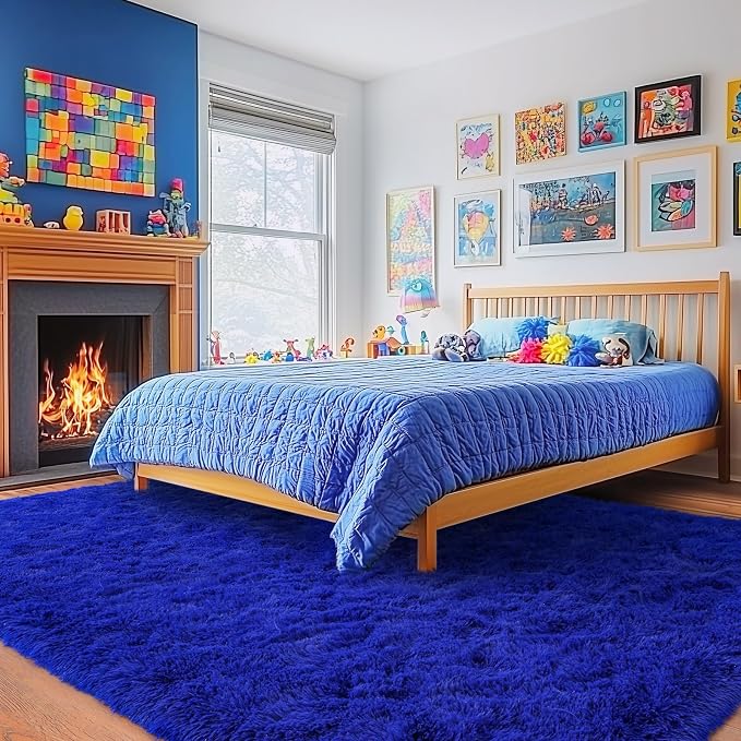 Rugs for Living Room 6x9, Soft Shaggy Modern Shag Area Rug for Bedroom - Image 3