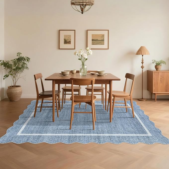 GarveeHome Scalloped Washable Rug 9x12 Area Rug - Image 3
