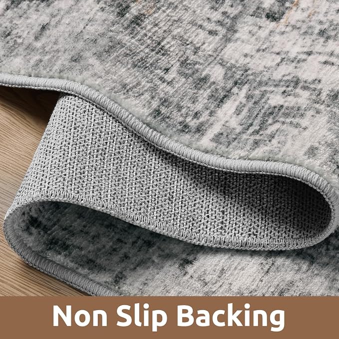 AMOAMI 2 x 6 Hallway Runner Rug Non Slip Super Soft Runner Rugs Machine - Image 3