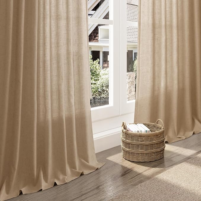 Sand Beige Curtains 63 Inch Length - Image 5